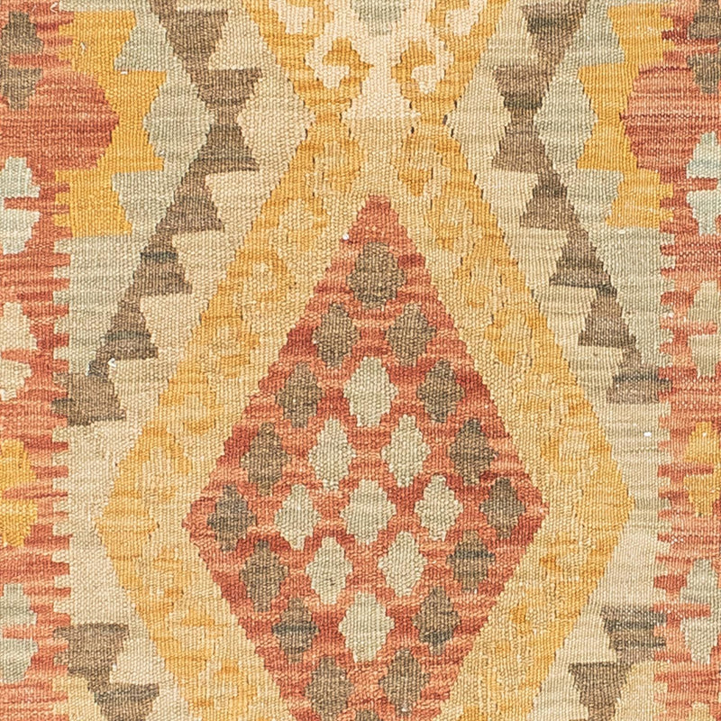 Runner Kelim Carpet - orientalisk matta - 208 x 66 cm - ljusröd