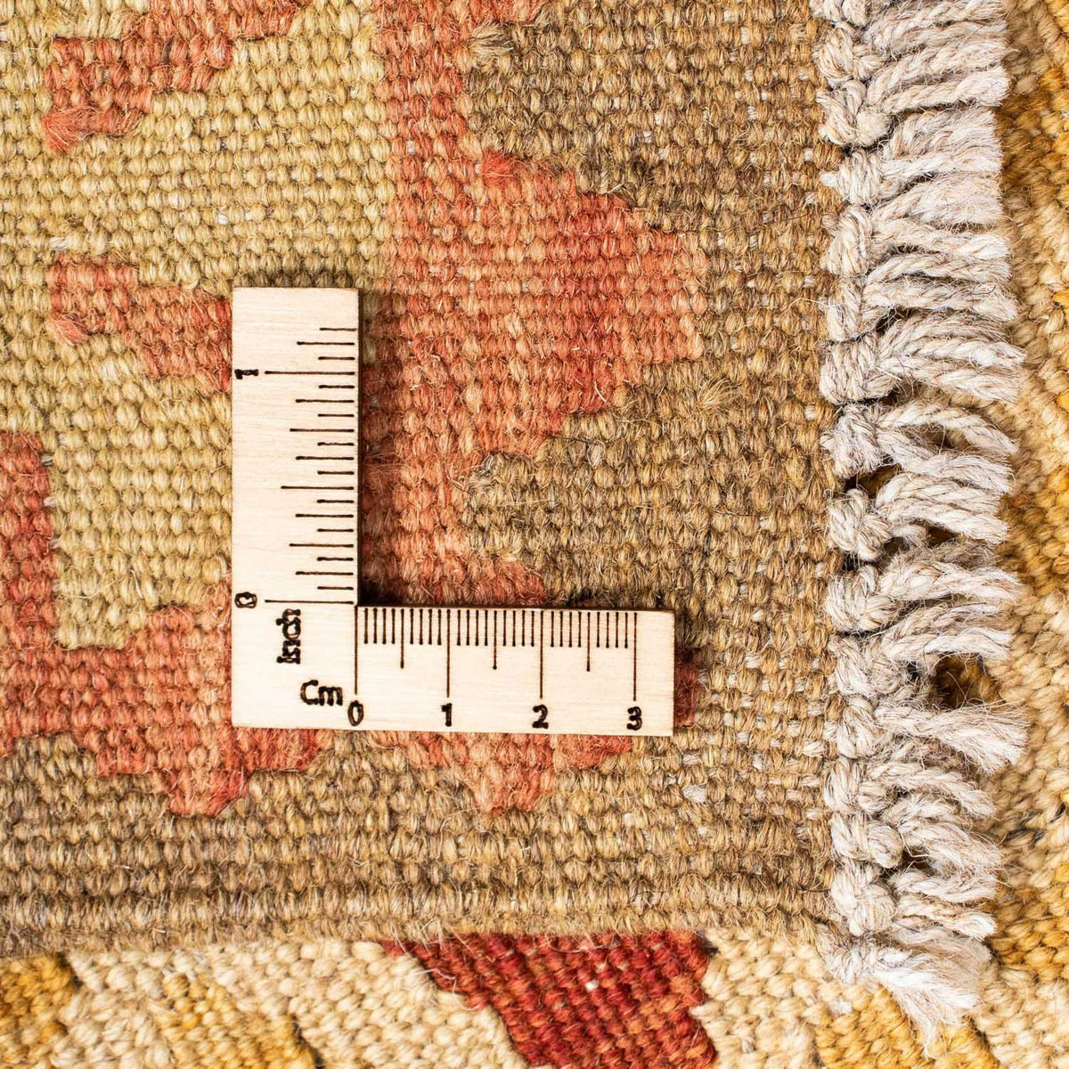 Runner Kelim Carpet - orientalisk matta - 208 x 66 cm - ljusröd