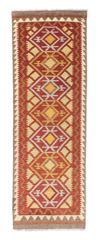 Runner Kelim Carpet - orientalisk matta - 203 x 67 cm - röd