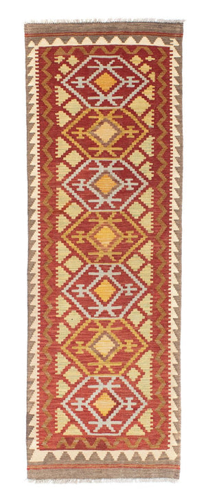 Runner Kelim Carpet - orientalisk matta - 203 x 67 cm - röd