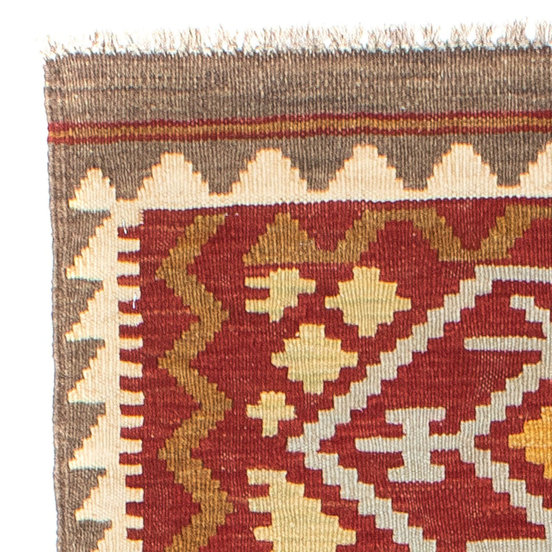 Runner Kelim Carpet - orientalisk matta - 203 x 67 cm - röd