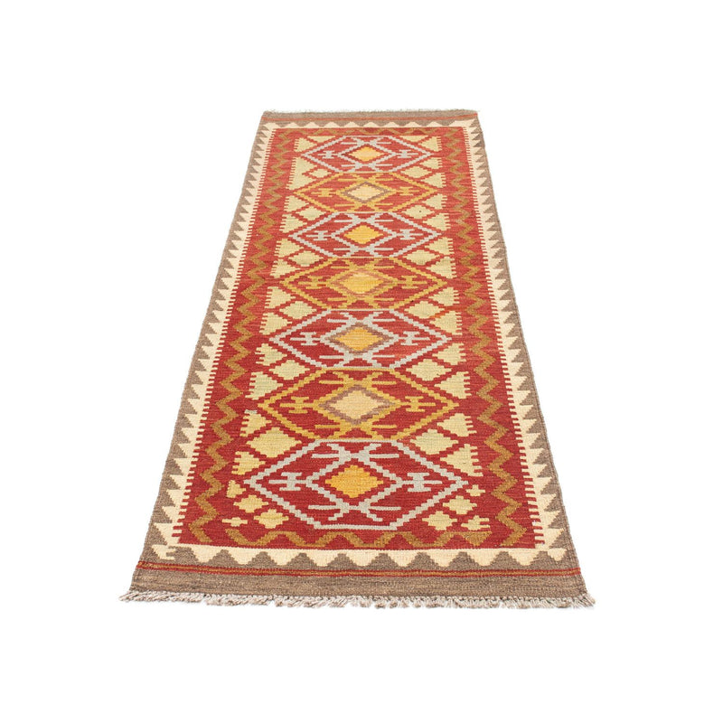 Runner Kelim Carpet - orientalisk matta - 203 x 67 cm - röd