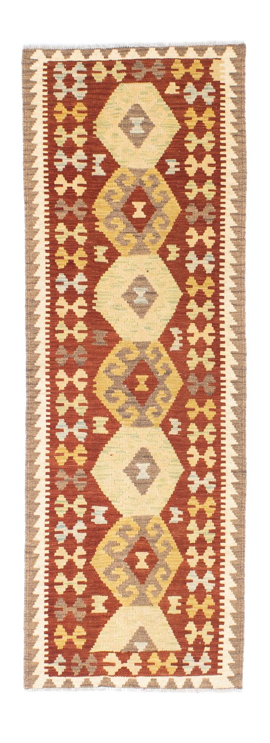 Runner Kelim Carpet - orientalisk matta - 195 x 67 cm - rost