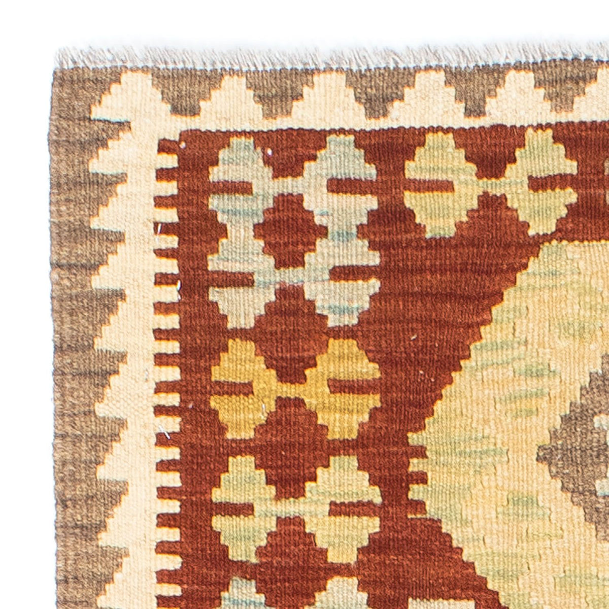 Runner Kelim Carpet - orientalisk matta - 195 x 67 cm - rost