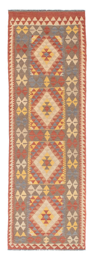 Runner Kelim Carpet - Splash - 200 x 65 cm - röd