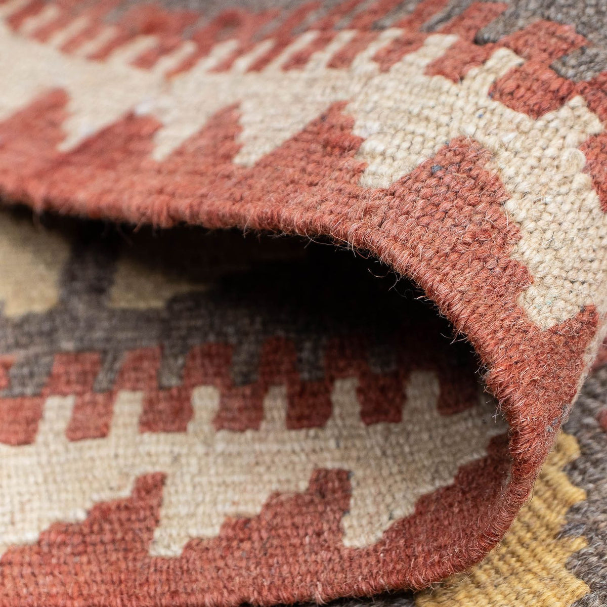 Runner Kelim Carpet - Splash - 200 x 65 cm - röd