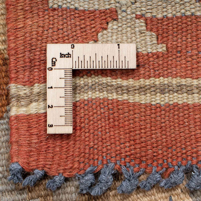 Runner Kelim Carpet - Splash - 199 x 67 cm - beige