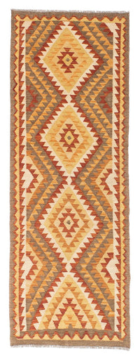 Runner Kelim Carpet - orientalisk matta - 192 x 69 cm - ljusbrun