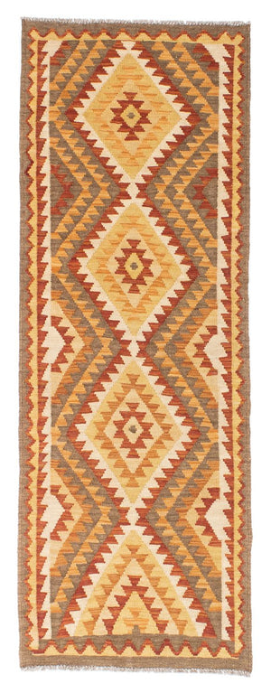 Runner Kelim Carpet - orientalisk matta - 192 x 69 cm - ljusbrun