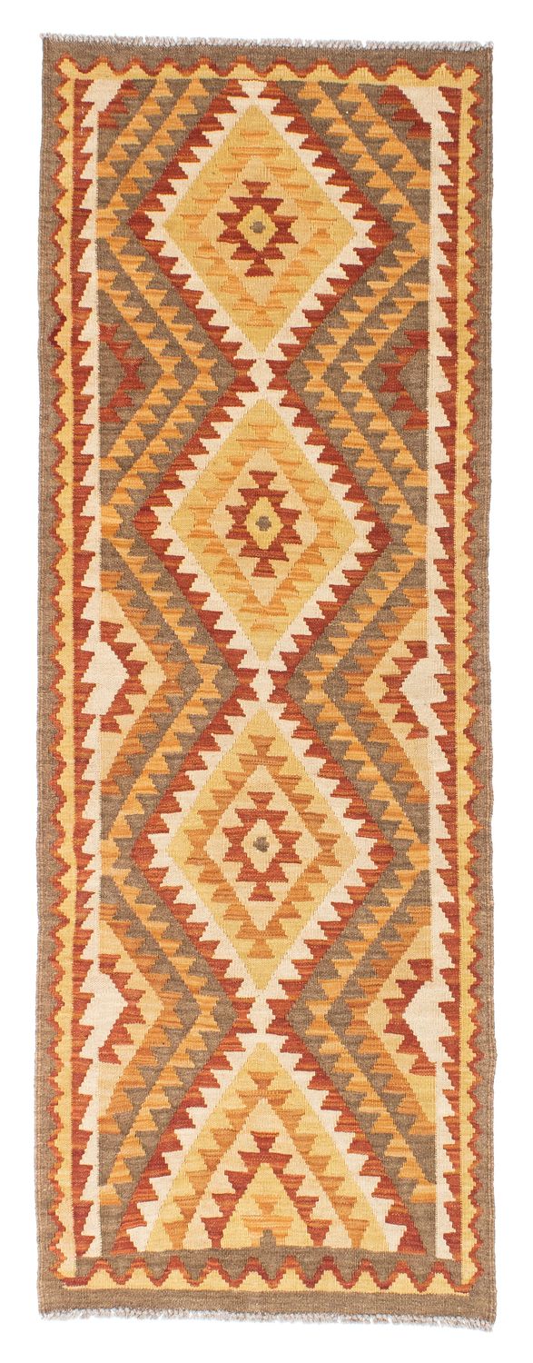 Runner Kelim Carpet - orientalisk matta - 192 x 69 cm - ljusbrun