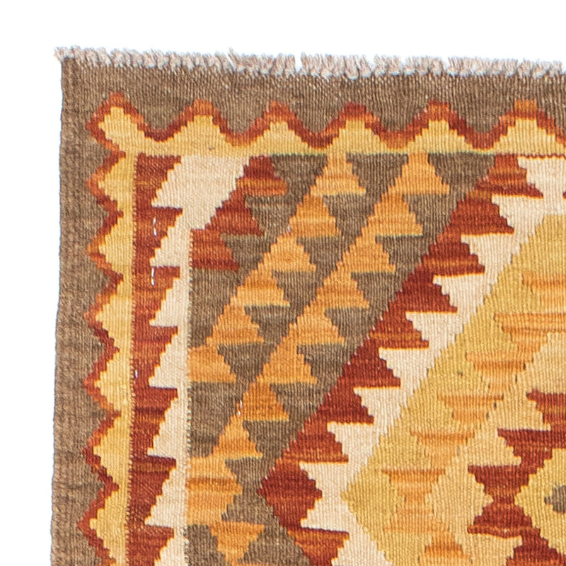 Runner Kelim Carpet - orientalisk matta - 192 x 69 cm - ljusbrun