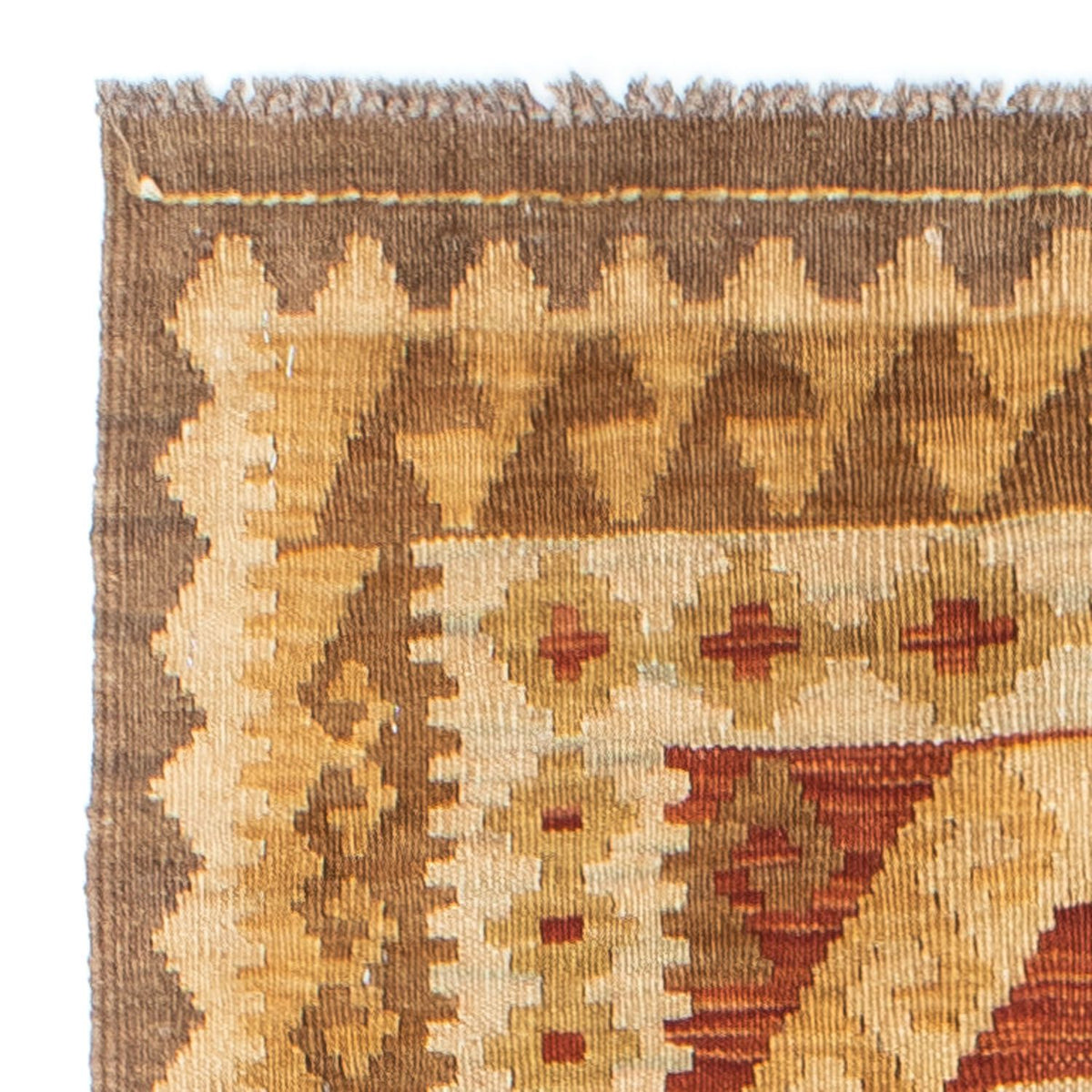 Runner Kelim Carpet - orientalisk matta - 204 x 67 cm - beige