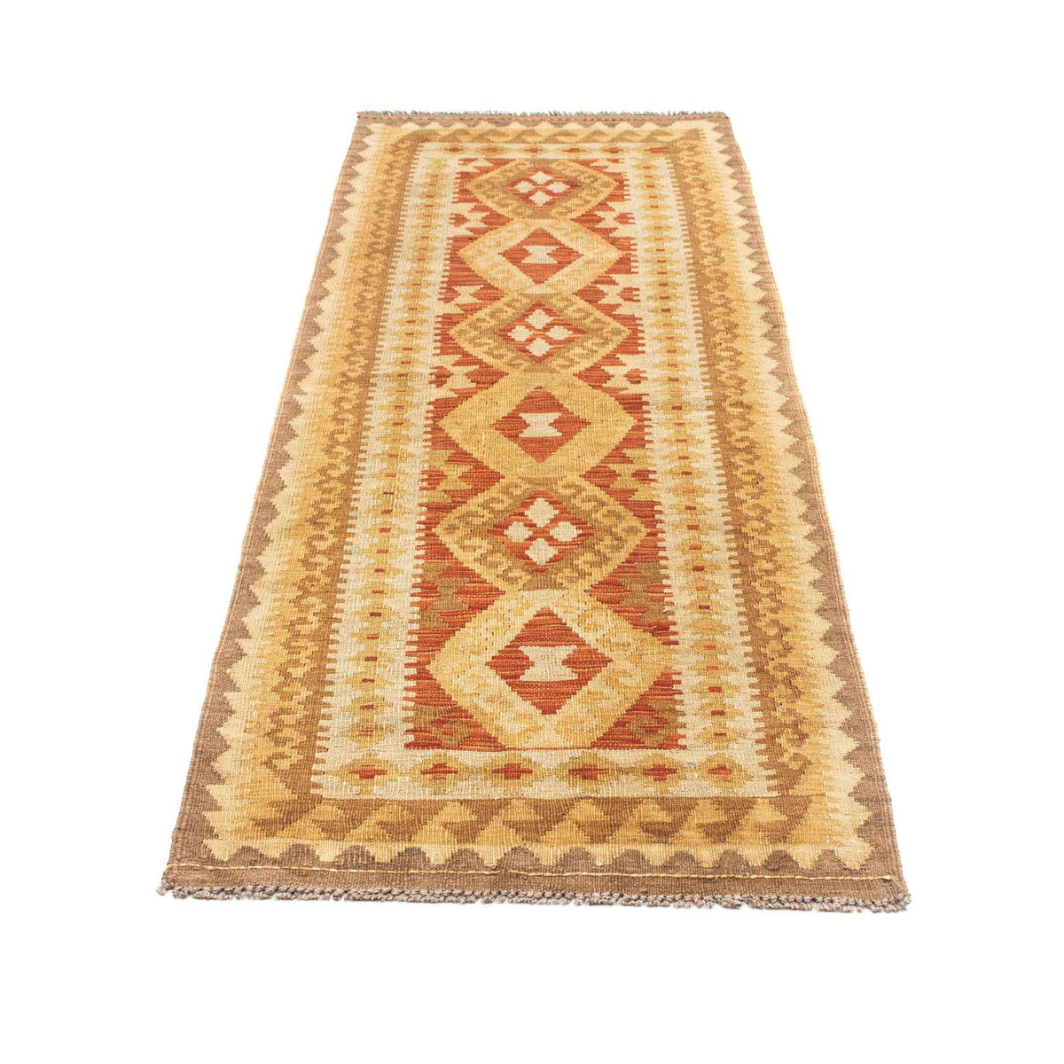 Runner Kelim Carpet - orientalisk matta - 204 x 67 cm - beige