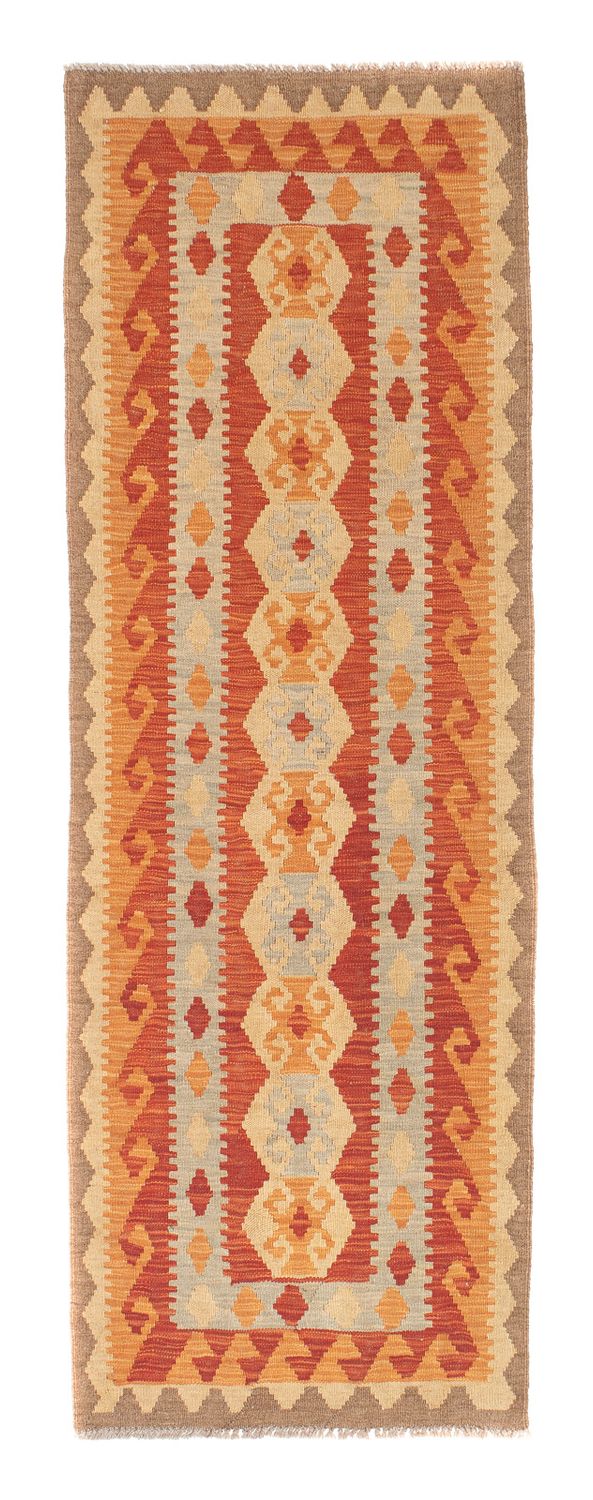 Runner Kelim Carpet - Splash - 197 x 63 cm - röd