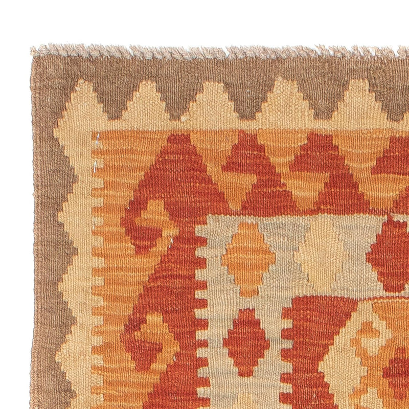 Runner Kelim Carpet - Splash - 197 x 63 cm - röd