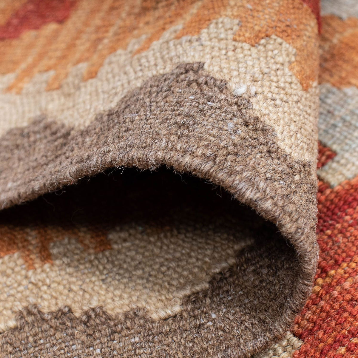 Runner Kelim Carpet - Splash - 197 x 63 cm - röd