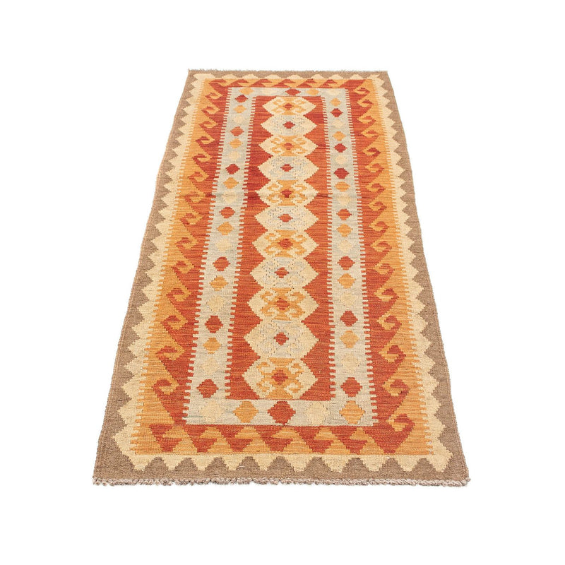 Runner Kelim Carpet - Splash - 197 x 63 cm - röd