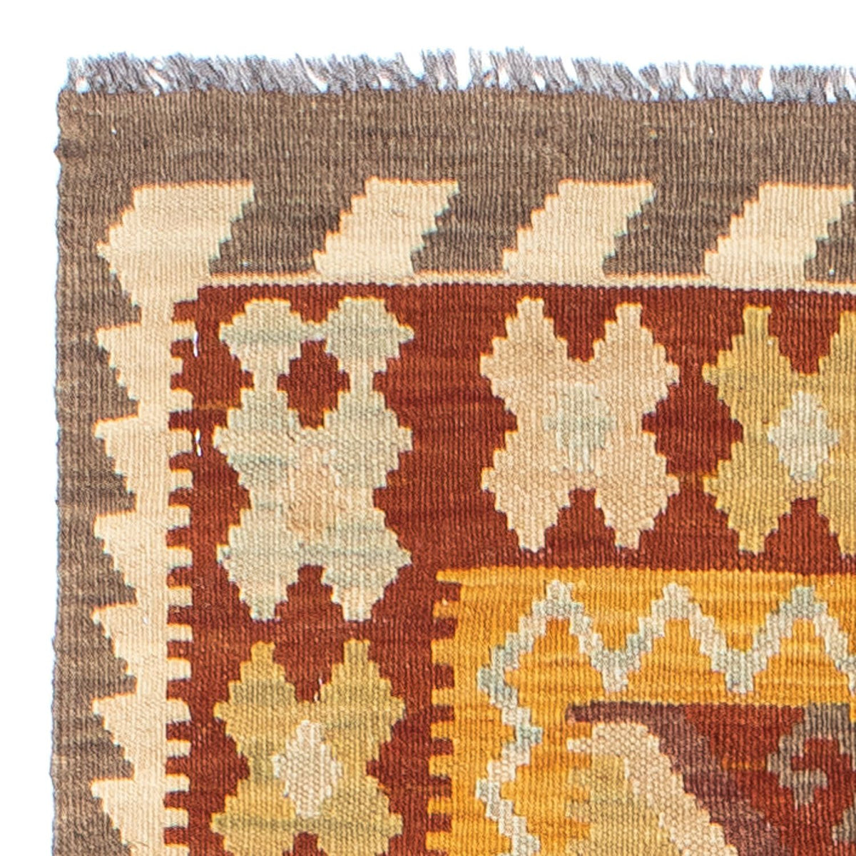 Runner Kelim Carpet - orientalisk matta - 195 x 65 cm - rost