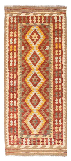 Runner Kelim Carpet - orientalisk matta - 192 x 76 cm - rost