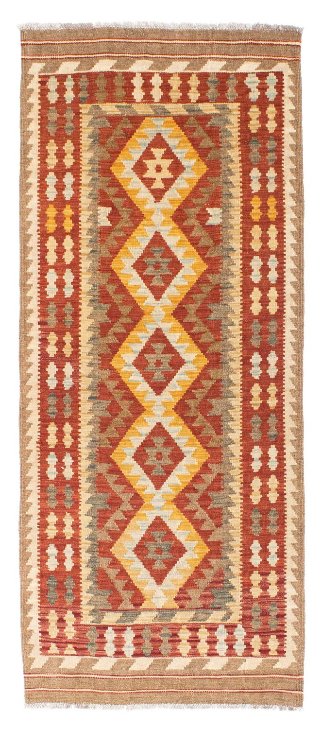 Runner Kelim Carpet - orientalisk matta - 192 x 76 cm - rost
