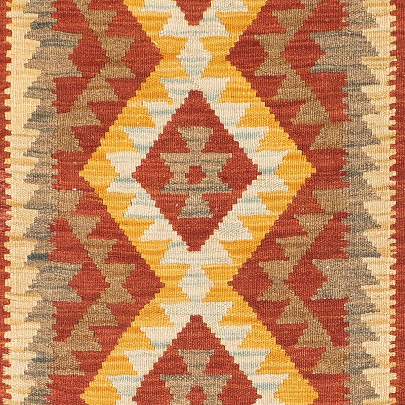 Runner Kelim Carpet - orientalisk matta - 192 x 76 cm - rost