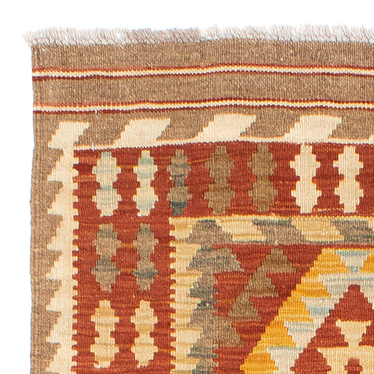 Runner Kelim Carpet - orientalisk matta - 192 x 76 cm - rost