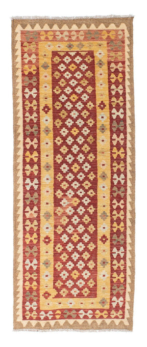Runner Kelim Carpet - orientalisk matta - 197 x 73 cm - rost