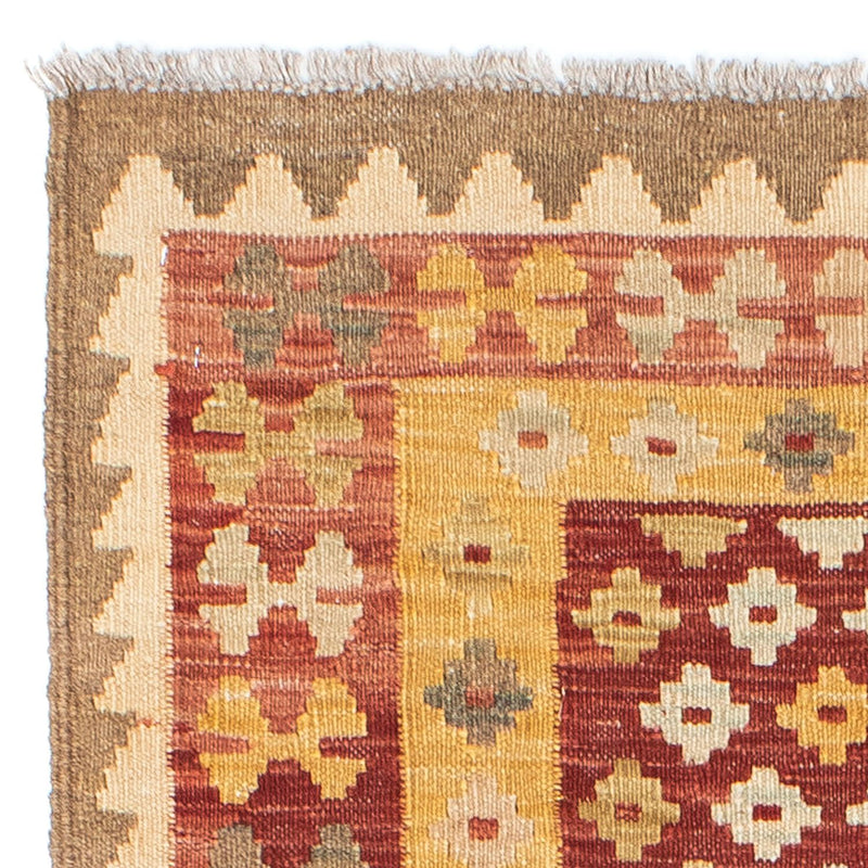 Runner Kelim Carpet - orientalisk matta - 197 x 73 cm - rost