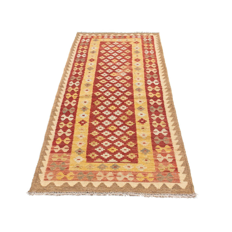 Runner Kelim Carpet - orientalisk matta - 197 x 73 cm - rost