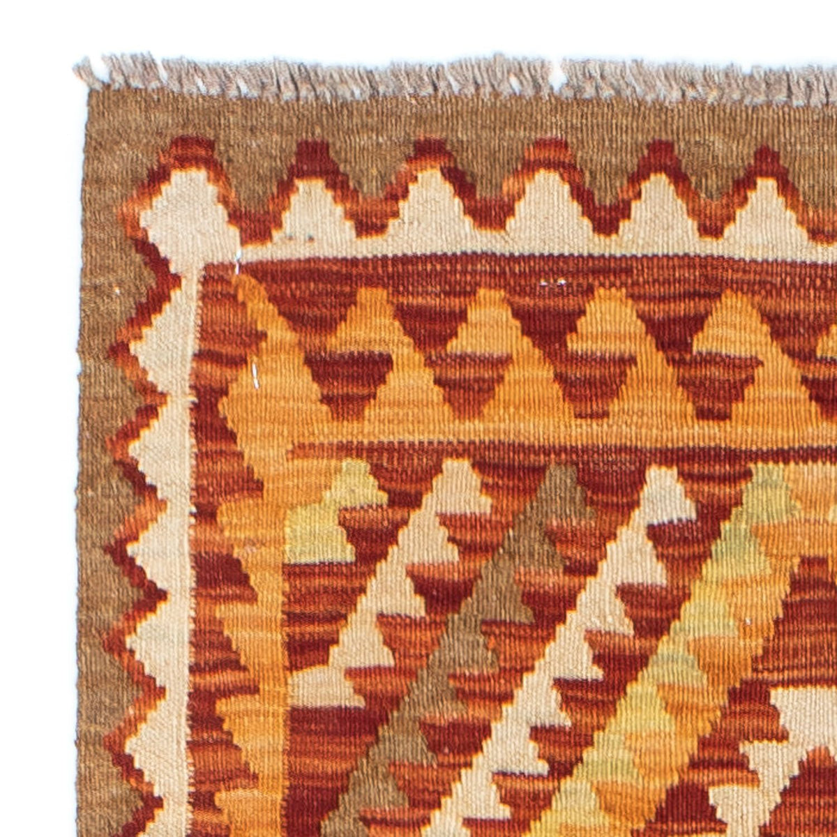 Runner Kelim Carpet - orientalisk matta - 231 x 62 cm - brun