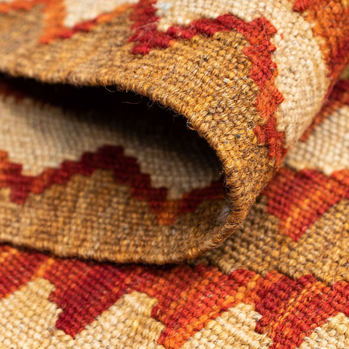 Runner Kelim Carpet - orientalisk matta - 231 x 62 cm - brun