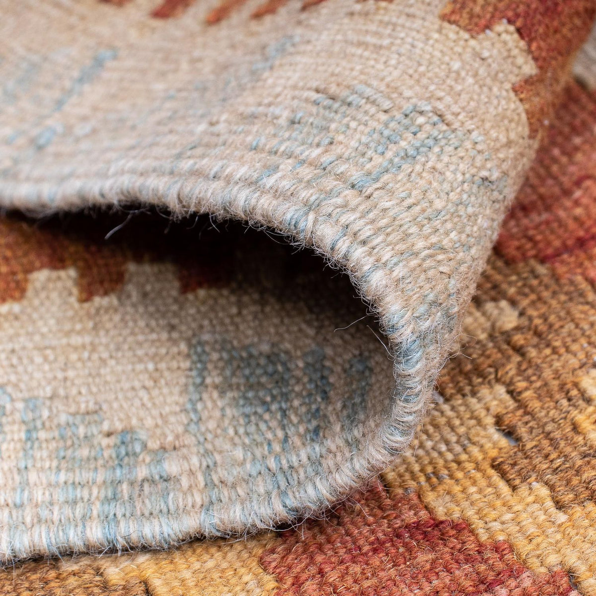 Runner Kelim Carpet - Splash - 200 x 60 cm - rost