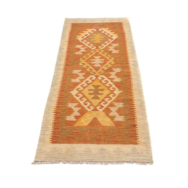 Runner Kelim Carpet - Splash - 200 x 60 cm - rost