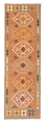 Runner Kelim Carpet - Splash - 200 x 62 cm - brun