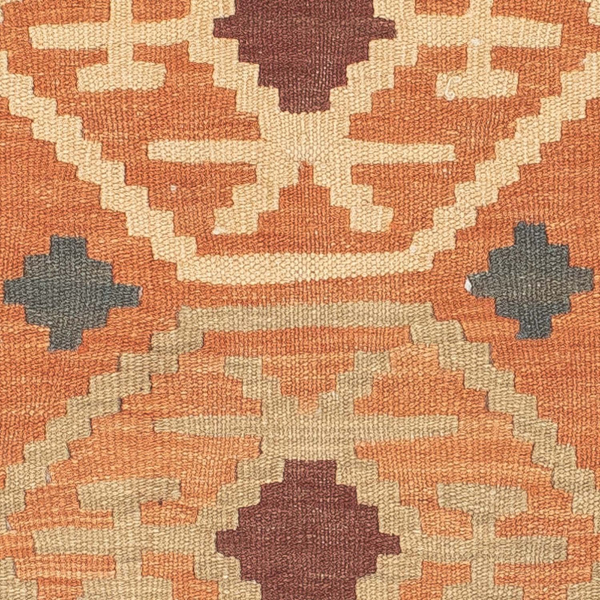 Runner Kelim Carpet - Splash - 200 x 62 cm - brun