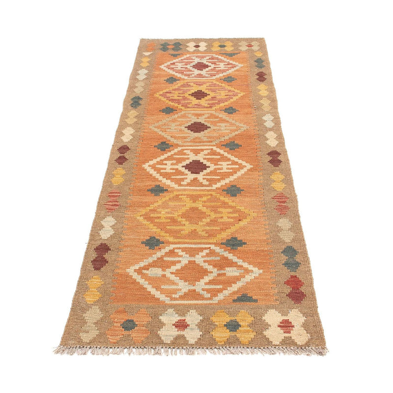 Runner Kelim Carpet - Splash - 200 x 62 cm - brun