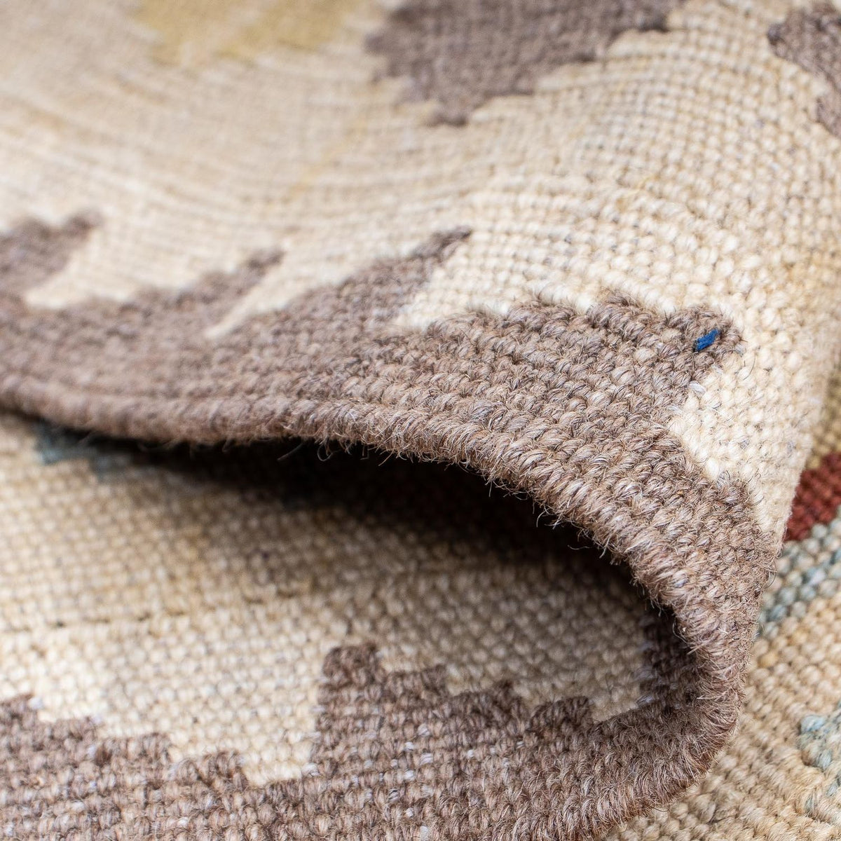 Runner Kelim Carpet - Splash - 197 x 68 cm - ljusbrun