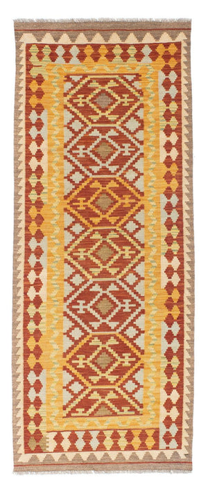 Runner Kelim Carpet - orientalisk matta - 195 x 73 cm - röd