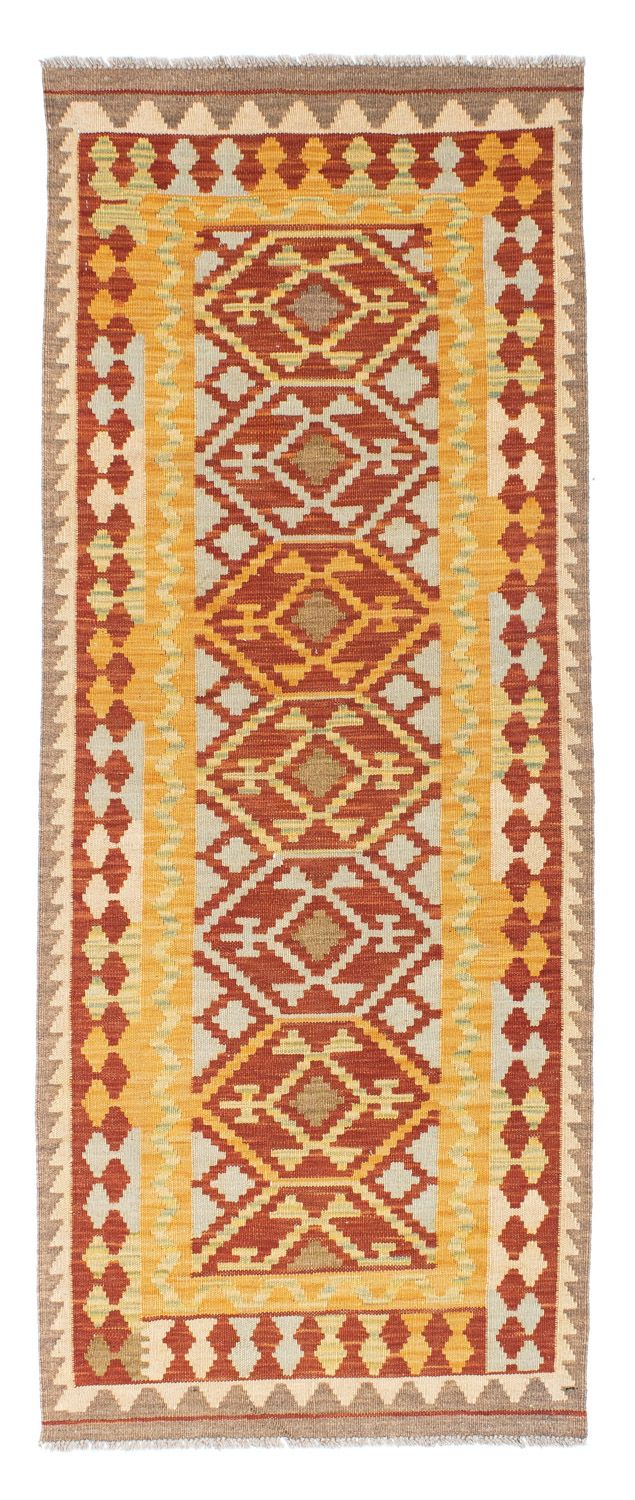Runner Kelim Carpet - orientalisk matta - 195 x 73 cm - röd