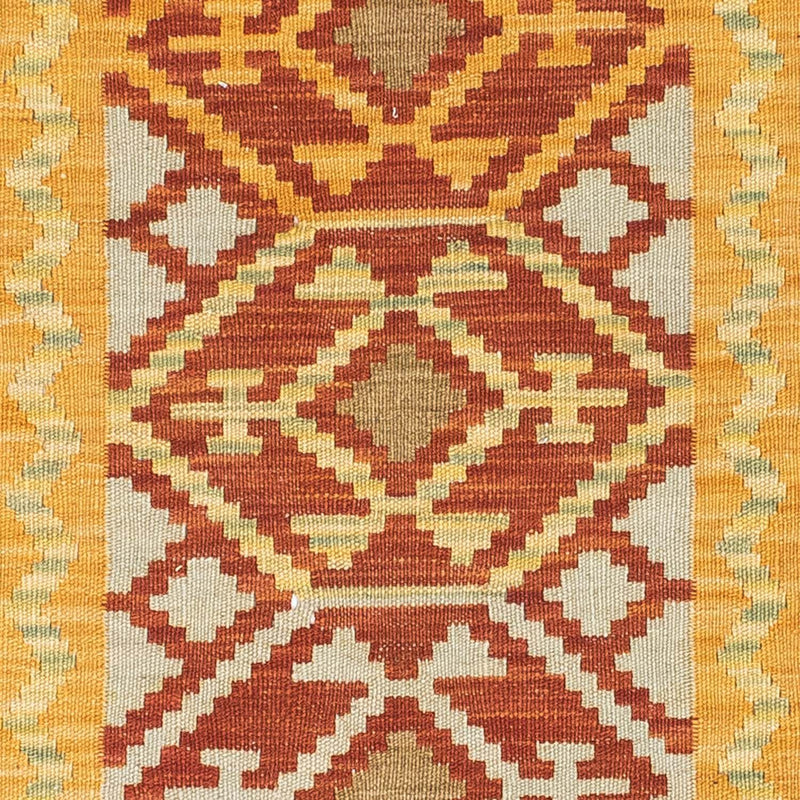 Runner Kelim Carpet - orientalisk matta - 195 x 73 cm - röd