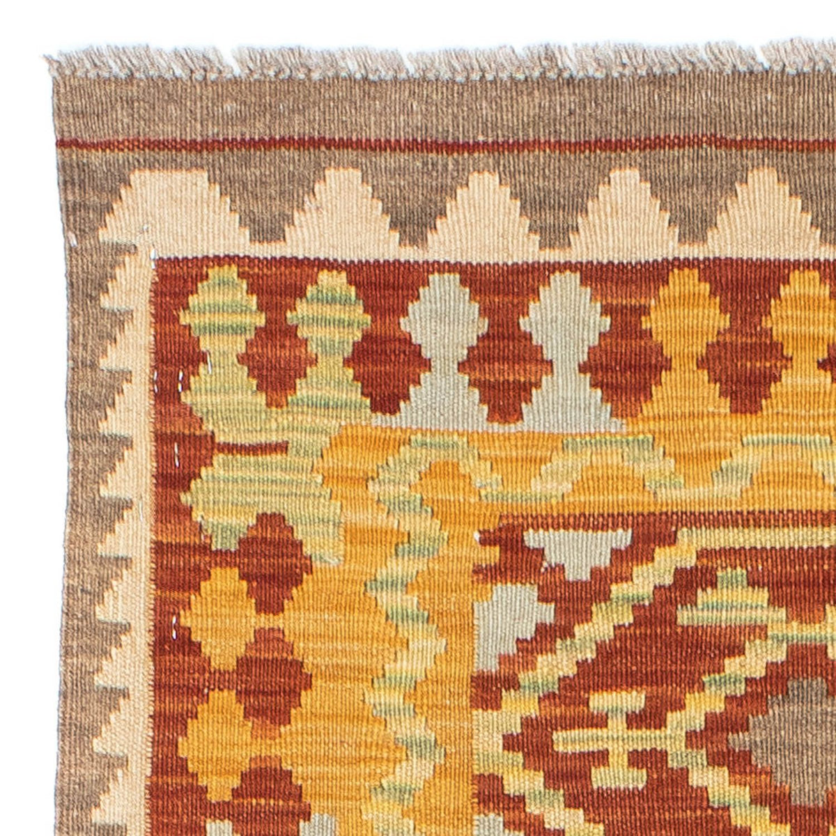 Runner Kelim Carpet - orientalisk matta - 195 x 73 cm - röd
