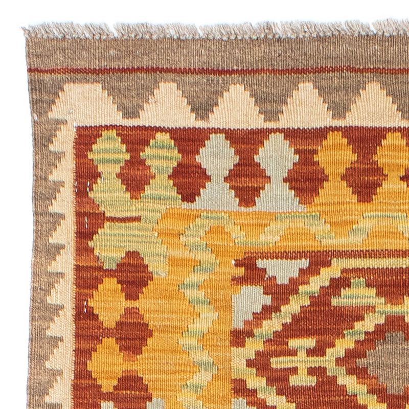 Runner Kelim Carpet - orientalisk matta - 195 x 73 cm - röd