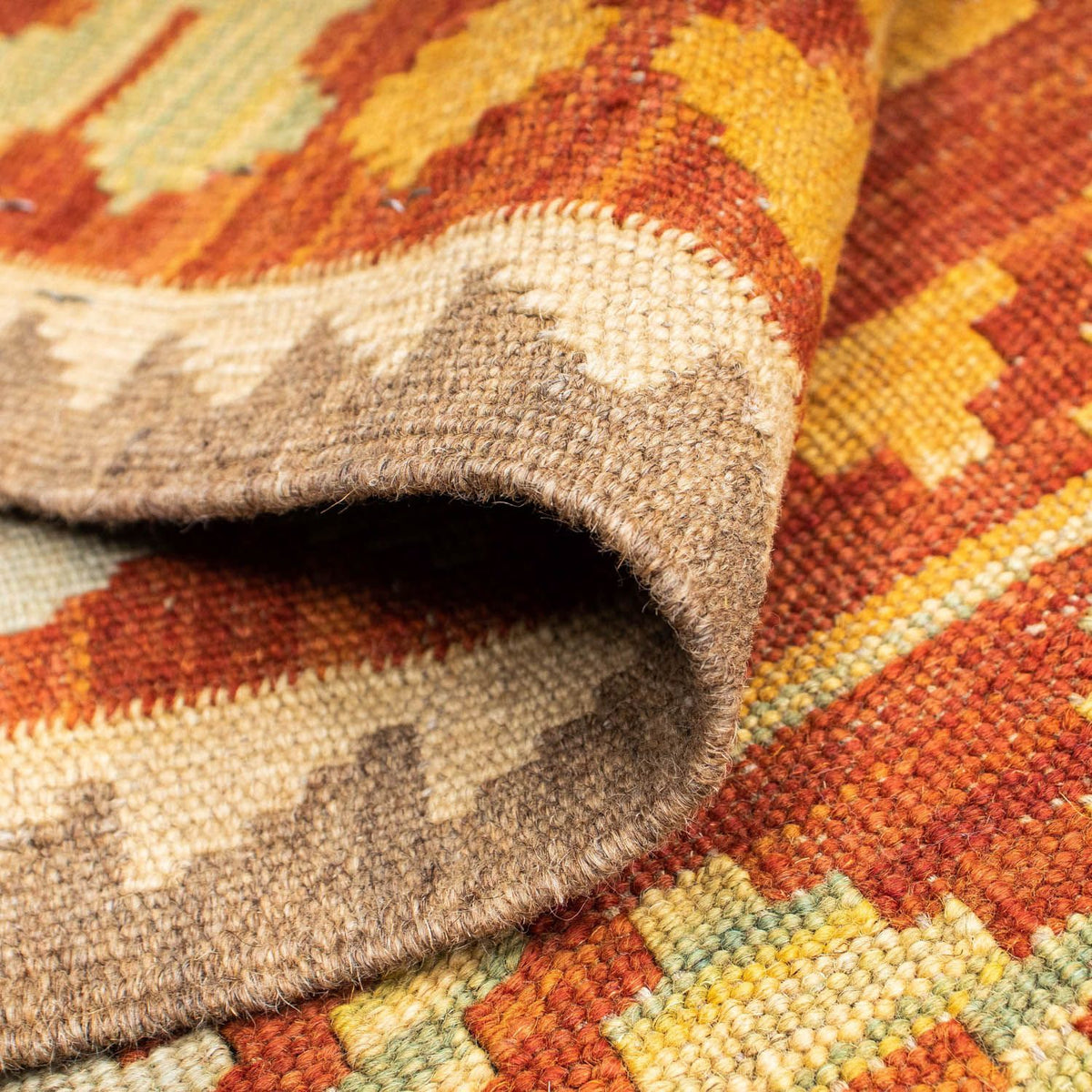 Runner Kelim Carpet - orientalisk matta - 195 x 73 cm - röd