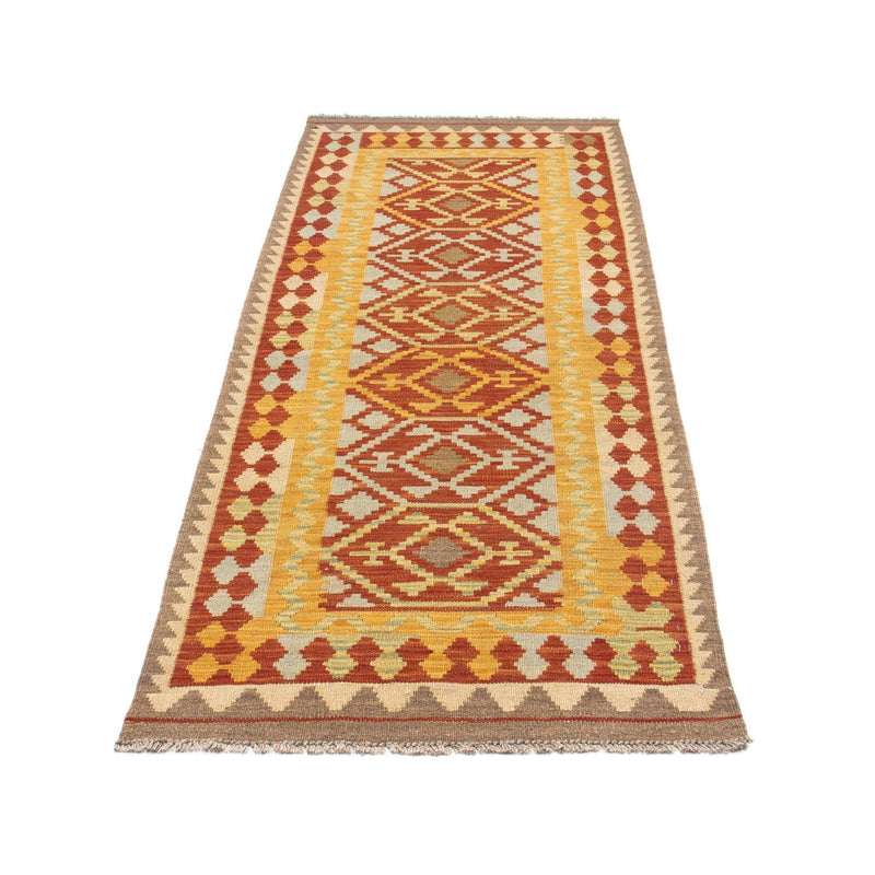 Runner Kelim Carpet - orientalisk matta - 195 x 73 cm - röd