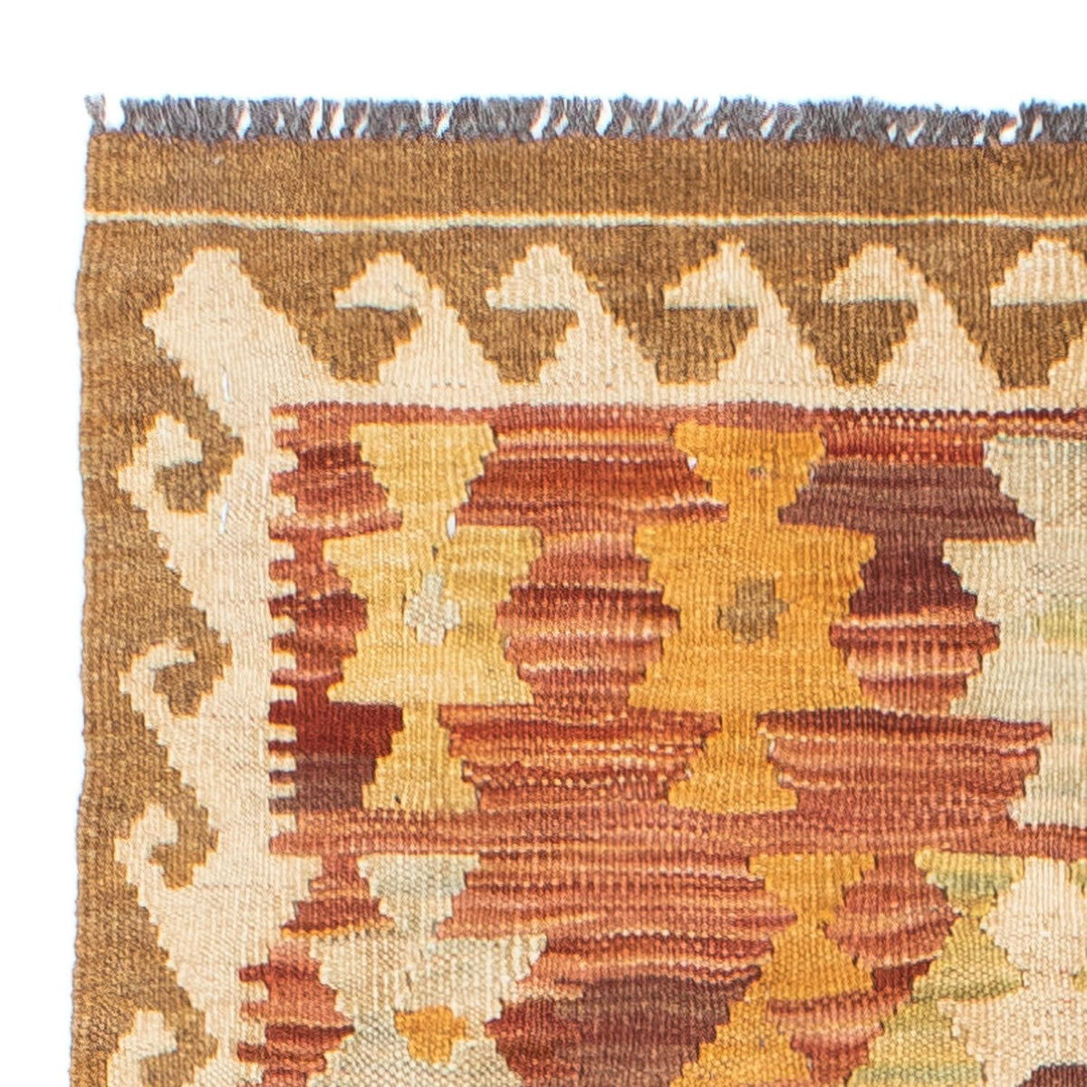 Runner Kelim Carpet - orientalisk matta - 198 x 73 cm - beige