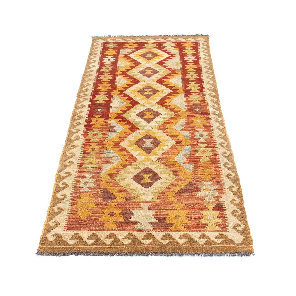 Runner Kelim Carpet - orientalisk matta - 198 x 73 cm - beige