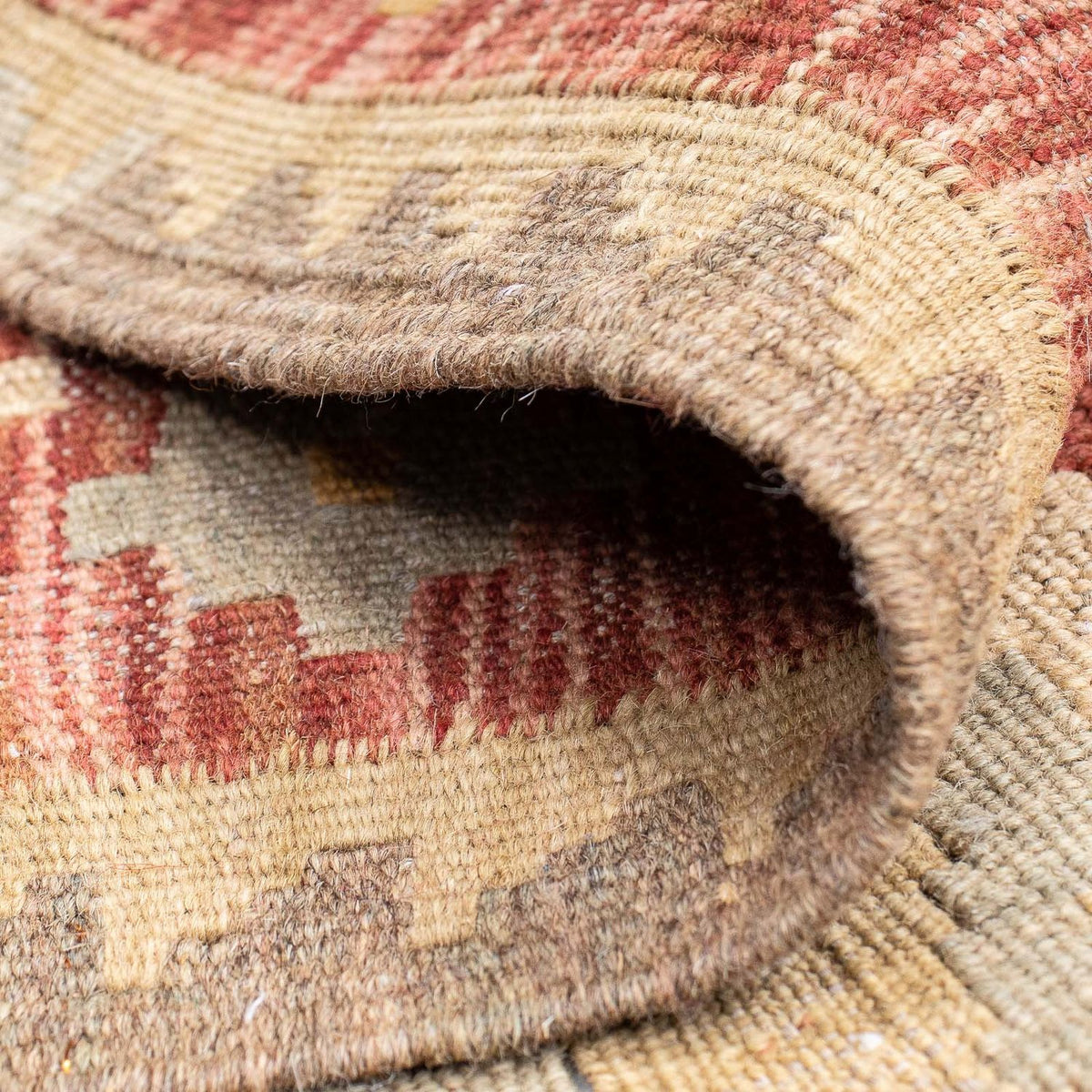 Runner Kelim Carpet - Splash - 193 x 64 cm - rost