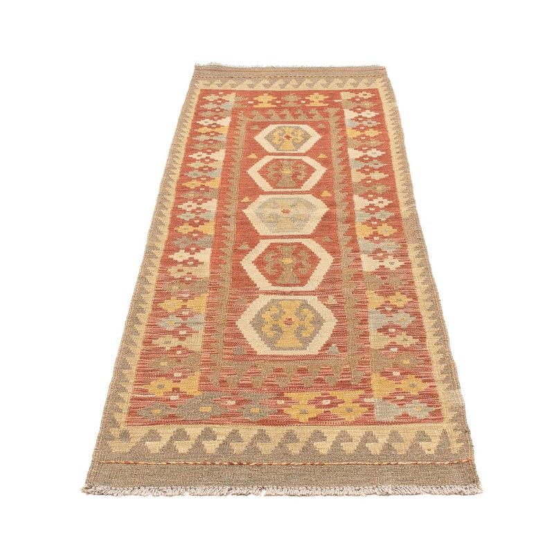 Runner Kelim Carpet - Splash - 193 x 64 cm - rost