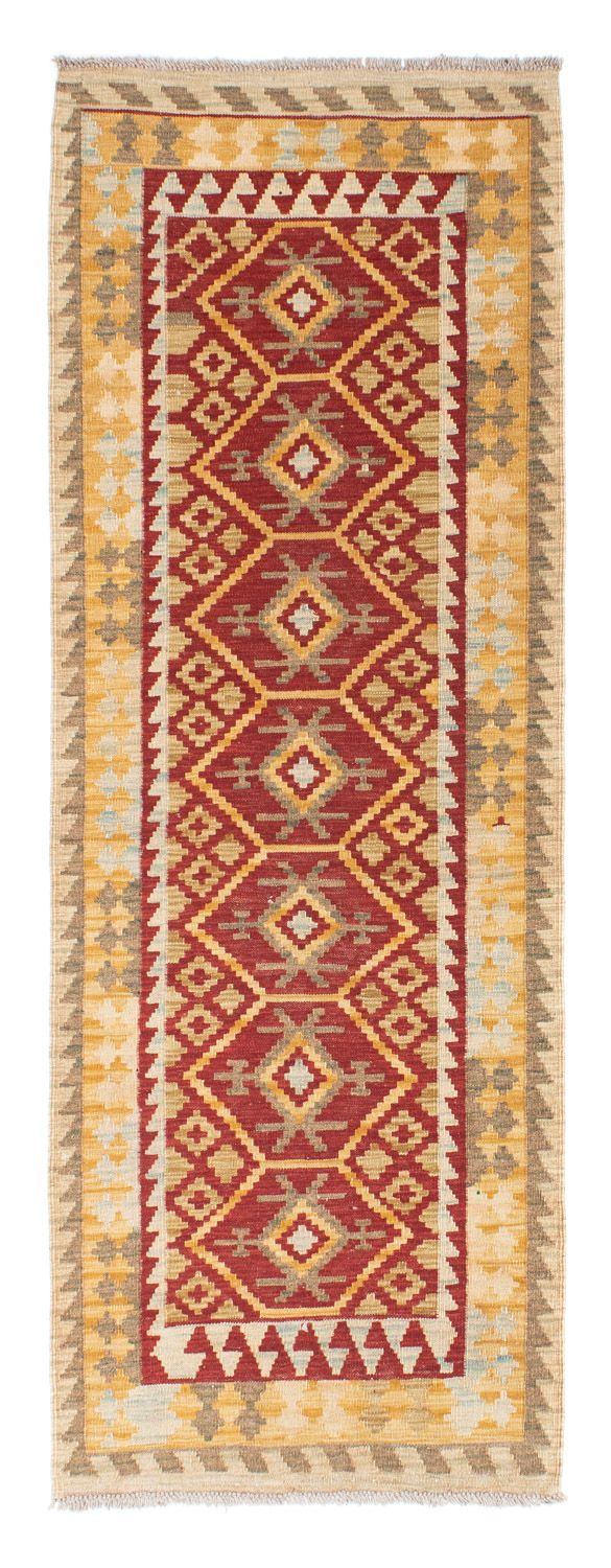 Runner Kelim Carpet - orientalisk matta - 203 x 71 cm - röd