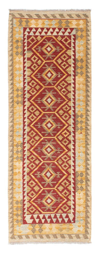 Runner Kelim Carpet - orientalisk matta - 203 x 71 cm - röd